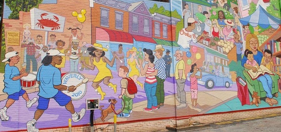 Photo of Waverly diversity mural